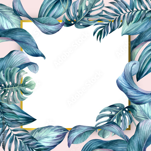 Tropical leaves background