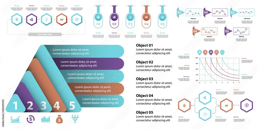 Inforgraphic diagram design set can be used for business project, for ...