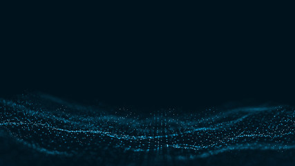 Fototapete - Computer geometric digital connection structure. Business inteligence technology background. Binary code algorithms deep learning. Abstract 3D rendering. Artificial intelligence