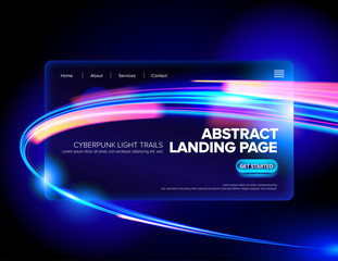 Poster - Abstract Cyberpunk Landing Page