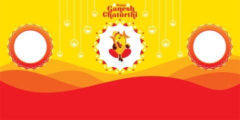 Ganesh Chaturthi festival of india banner design