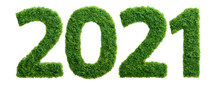 2021 Green Grass Ecology Year Concept Isolated
