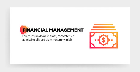 Sticker - FINANCIAL MANAGEMENT ICON CONCEPT