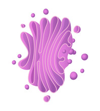 Purple Golgi Apparatus Structure. Vector Illustration
