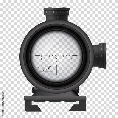 Fotomural Realistic sniper scope, weapon accuracy and aim symbol
