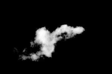 Wall Mural - close up white cloud on black background