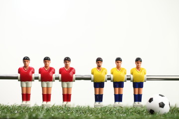 Wall Mural - foosball table soccer .sport teame football players