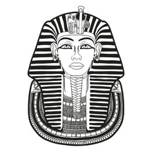 Ancient Egyptian Mask Of The Pharaoh Tutankhamun.