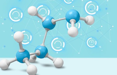Wall Mural - Science Molecular DNA Model Structure on background