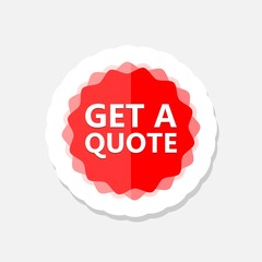 Poster - Get a quote isolated sign sticker