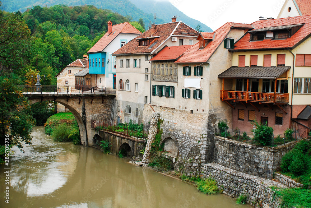 Stock-Foto „Capuchin's Bridge (also known as The Stone Bridge) in ...