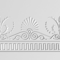 Poster - 3d relief with floral elementes