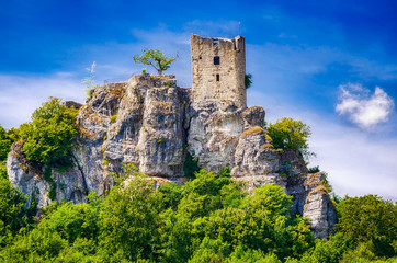 Burg Neideck über dem Wiesenttal bei Forchheim, Bayern