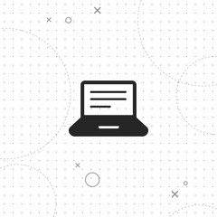 Poster - Laptop, netbook, vector best flat icon