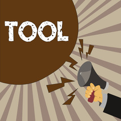 Poster - Handwriting text Tool. Concept meaning A thing used in an occupation Device that carries out function.