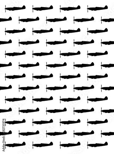 Fotografía WW2 UK Fighter Aircraft silhouettes