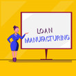 © Zofia - Text sign showing Loan Manufacturing. Conceptual photo Bank Process to check Eligibility of the Borrower.