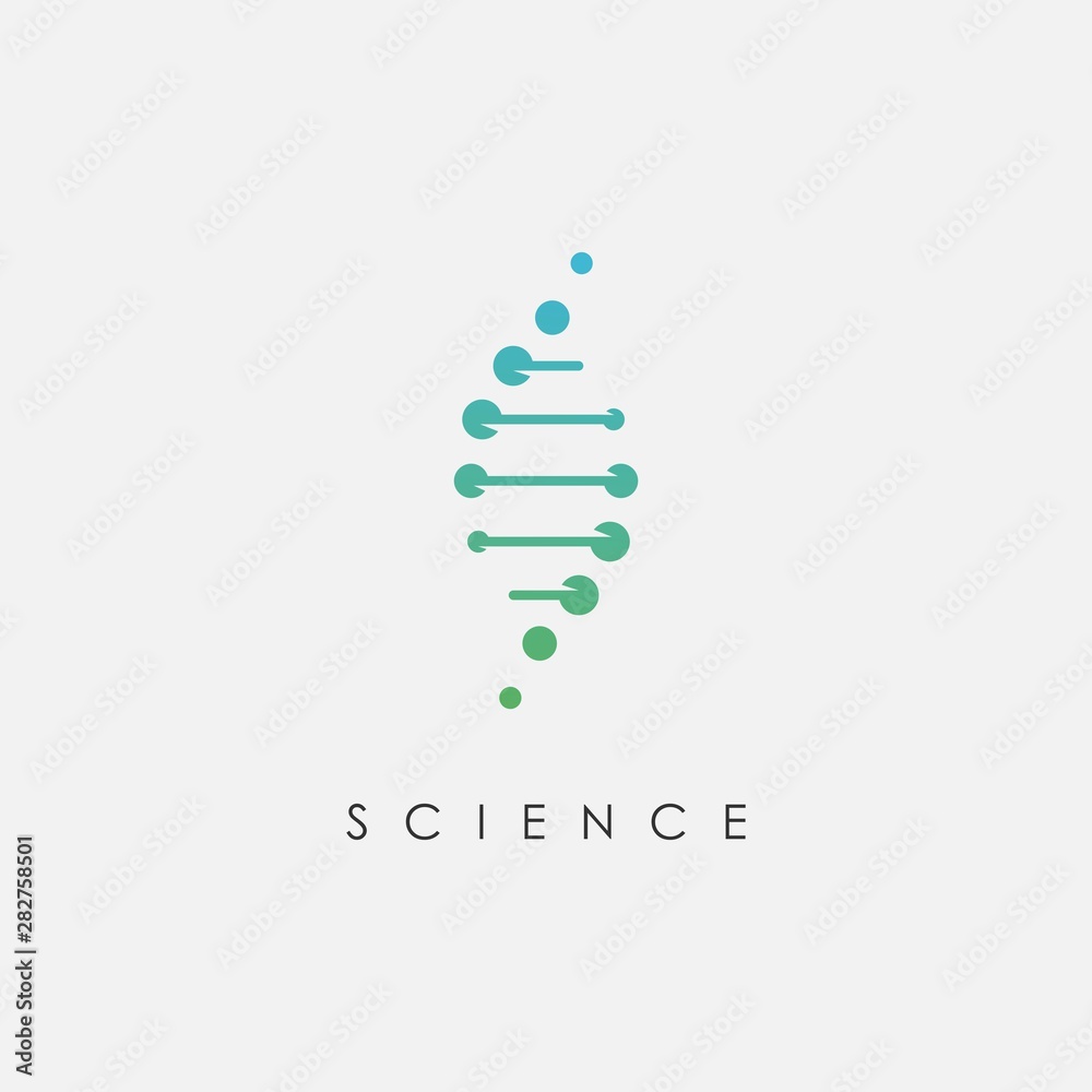 DNA logo design template.icon for science technology Stock Vector ...