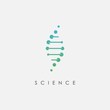 © SUPERGHONAM - DNA logo design template.icon for science technology