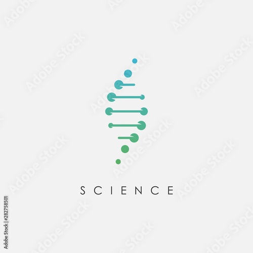 Fotografía DNA logo design template.icon for science technology