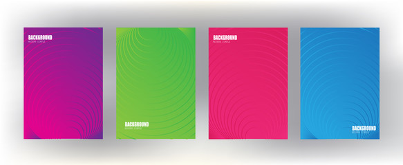 Wall Mural - Minimal cover design with textured gradient future geometric pattern vector