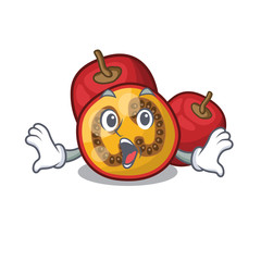 Wall Mural - Surprised tamarillo fruit in the character basket