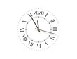 © lauritta - 2020 New Year shiny black clock, five minutes to midnight. Merry Christmas