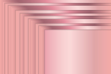 Wall Mural - polished frame with a pink gold metallic gradient effect. vector illustration