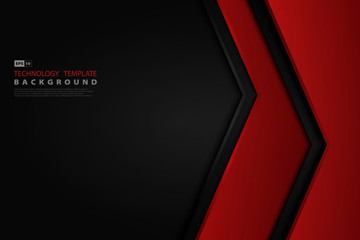 Poster - abstract gradient red on black template technoloty design background. illustration vector eps10