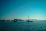 Fototapeta  - the boats and yachts on the island of Naxos