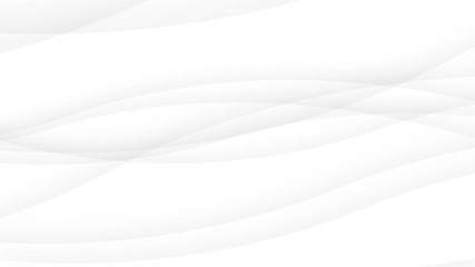 Poster - simple abstract white wavy trendy beautiful white curve background