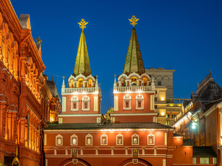 Wall Mural - Two towers near State Museum at Red Square, Moscow, Russia