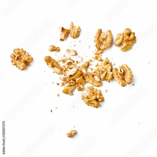 Fotografía Peeled walnut isolated on white background