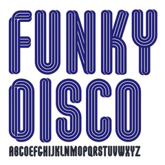 Poster - Vector funky tall upper case English alphabet letters collection, can be used as logo design element for event companies.
