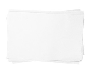 Poster - White A4 papers texture stack isolated on white background with clipping path