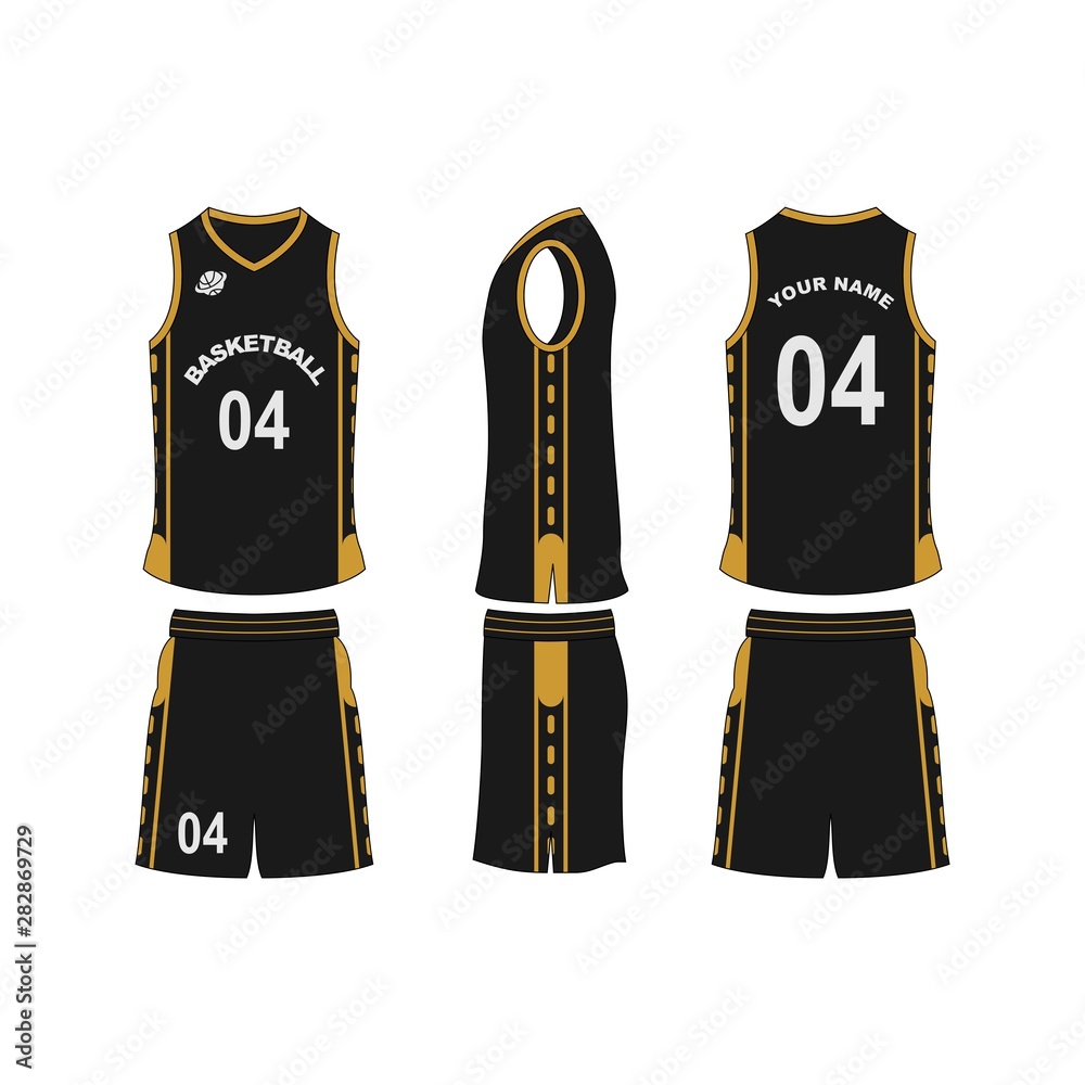 Basketball jersey set template collection. - obrazy, fototapety, plakaty 