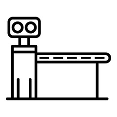 Poster - Railway barrier icon. Outline railway barrier vector icon for web design isolated on white background