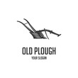 old plough silhouette logo