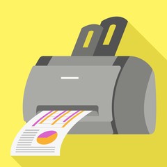 Poster - Photo printer icon. Flat illustration of photo printer vector icon for web design
