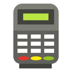 Poster - Pos terminal icon. Flat illustration of pos terminal vector icon for web design