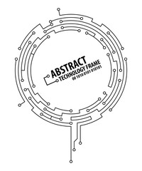 Abstract technology round frame