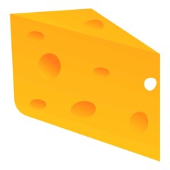 Poster - Cheese icon. Cartoon of cheese vector icon for web design isolated on white background