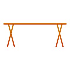 Poster - Wood long table icon. Cartoon of wood long table vector icon for web design isolated on white background