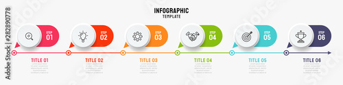 Fotomural Timeline infographics template