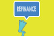 © Zofia - Handwriting text writing Refinance. Concept meaning Finance again Replacement of existing debt with another one.