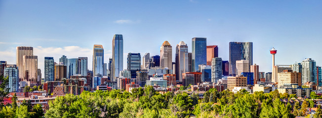 Calgary Alberta Panoramic Skyline Summer 2019