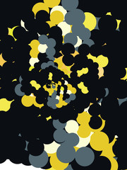 Poster - Abstract vector background. Color geometric composition of regular overlapping circular shapes