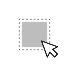 Wall Mural - Click vector icon, cursor symbol. Modern, simple flat vector illustration for web site or mobile app
