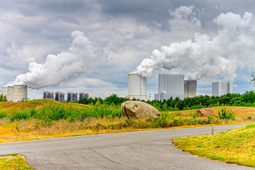 Power plant near a park