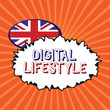 © Zofia - Conceptual hand writing showing Digital Lifestyle. Business photo showcasing Working over the internet World of Opportunities.